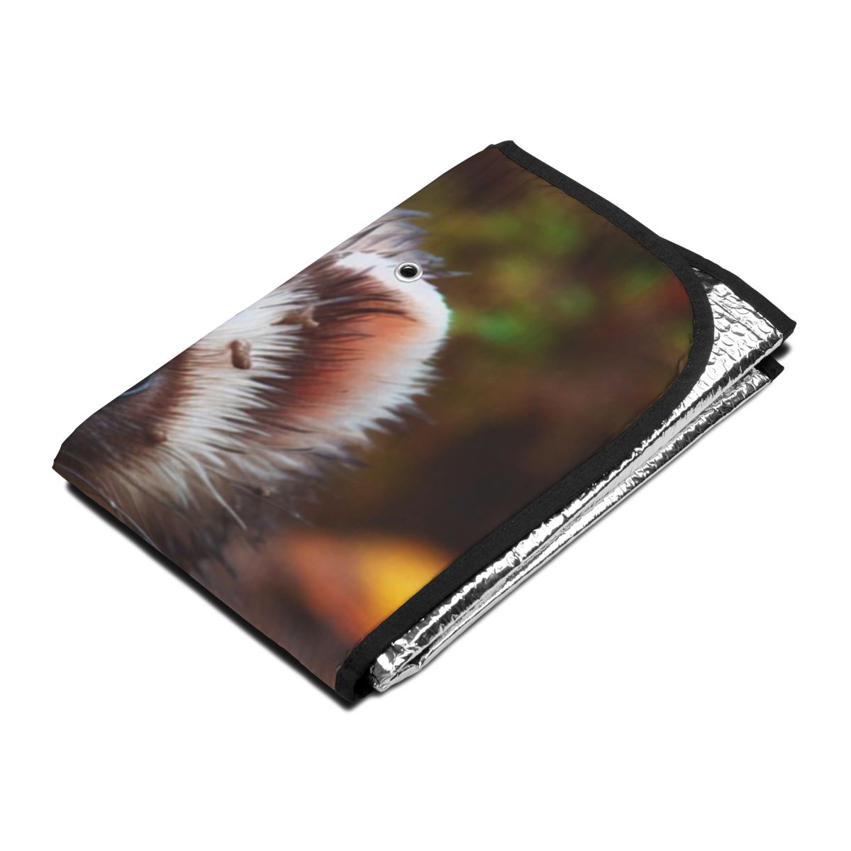 Adorable Close-Up of Fluffy Animal Print Blanket