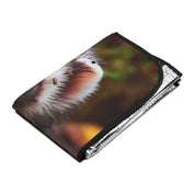 Adorable Close-Up of Fluffy Animal Print Blanket
