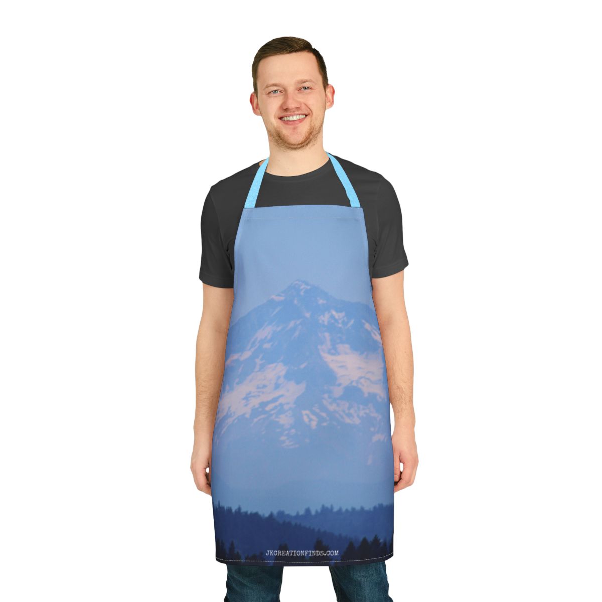 Stunning Mountain Scenery Print Apron for Kitchen Use