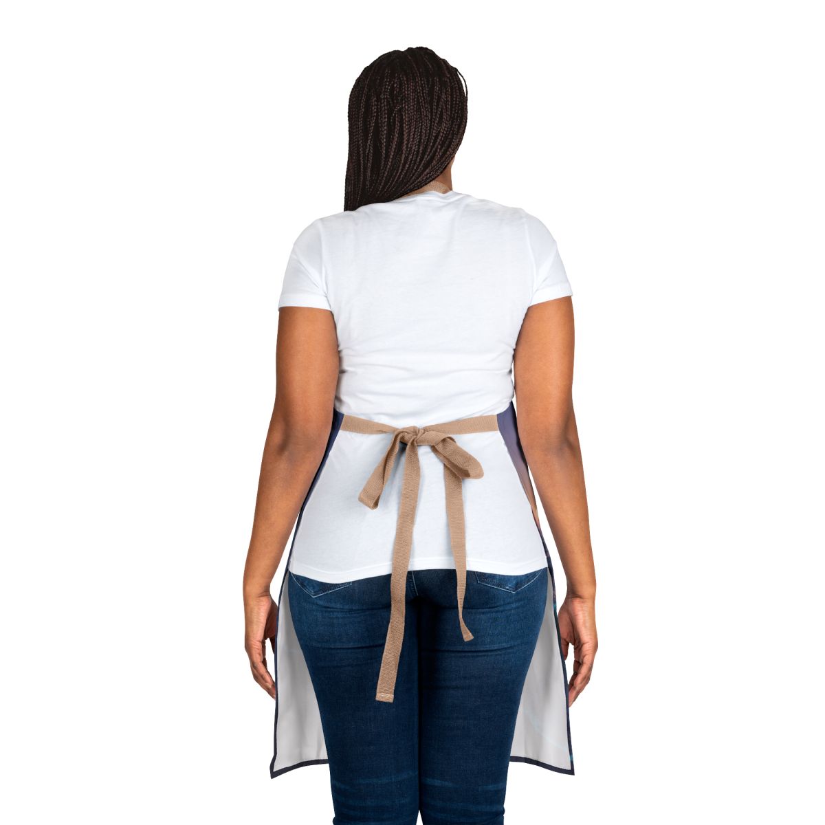 Stylish Brown Tied Back Apron for Cooking and Baking