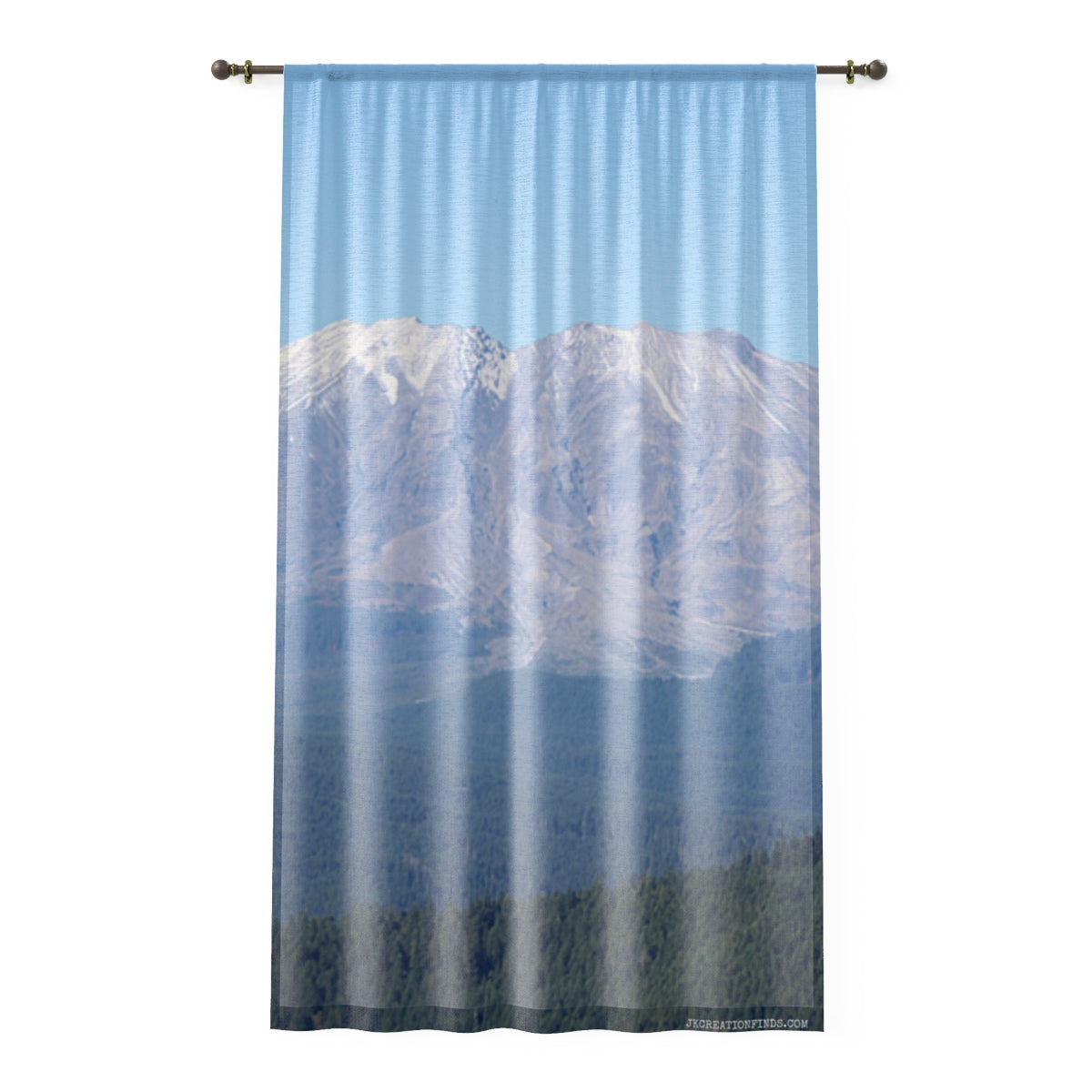 Mountain View Window Curtain, Snowy Peaks Window Curtain, Landscape Photo, Scenic Drapes, Nature Inspired Decor, Mountain Home Decor