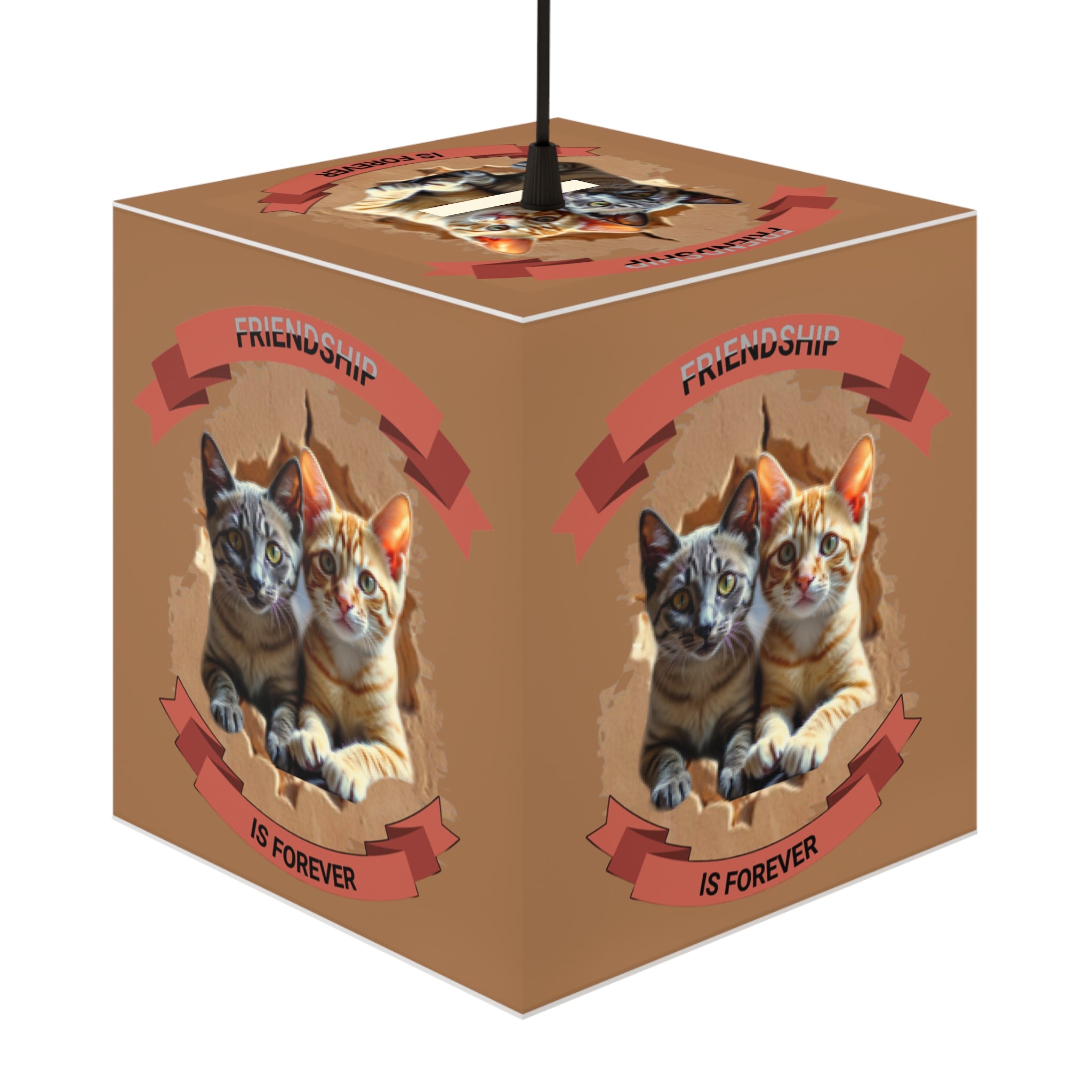 Adorable Kitten Friendship Is Forever Cube Lamp product type