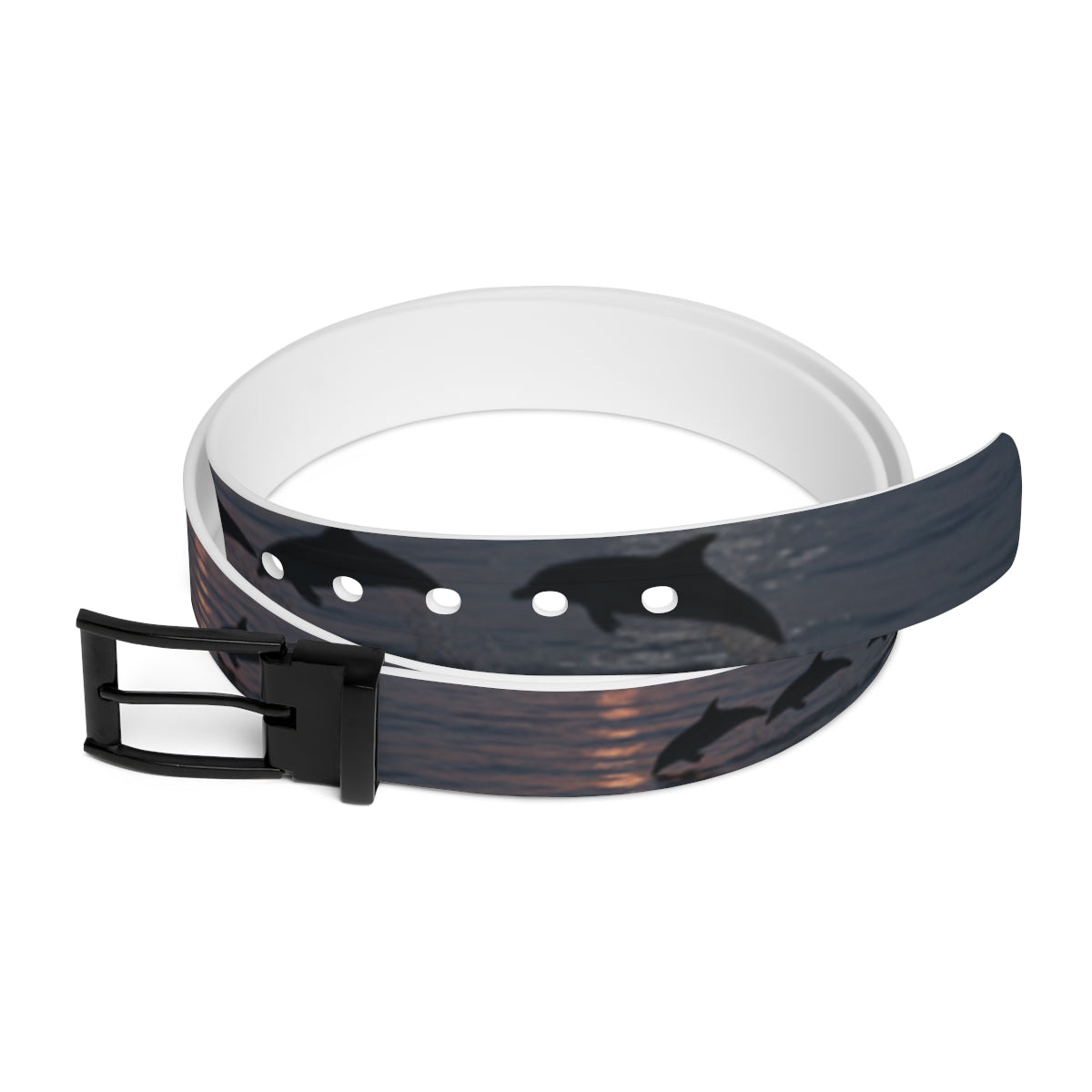 Dolphins at Sunset Print Belt for Stylish Fashion