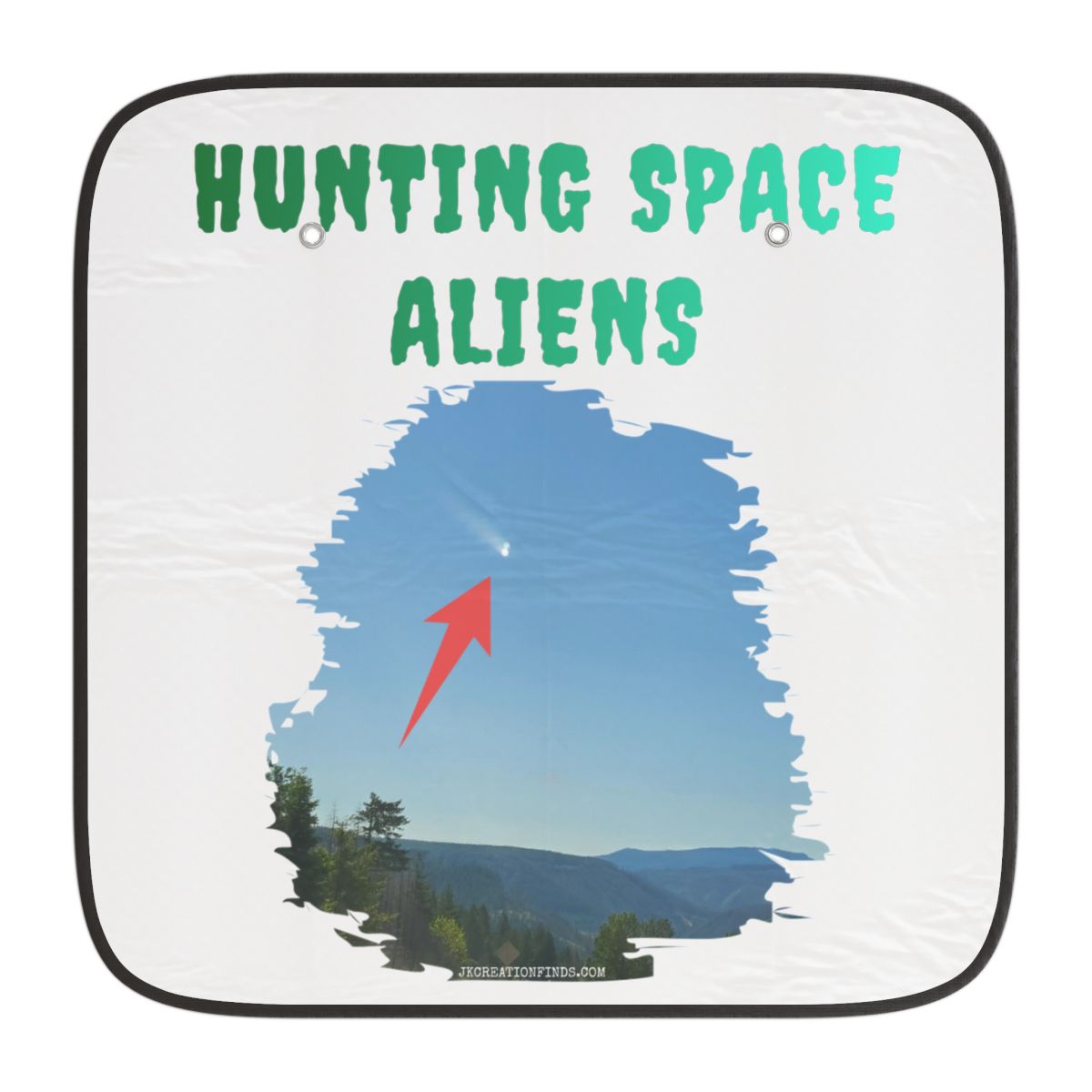 Hunting Space Aliens Novelty Sunshade for Cars