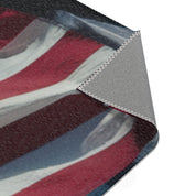 American Flag Design Vibrant Print Fleece Blanket