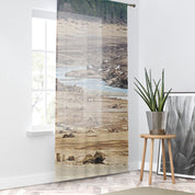 Deforested Landscape Window Curtain, River Stump Decor, Nature Window Covering, Rustic Cabin Home Decor, Eco Friendly Room Darkening