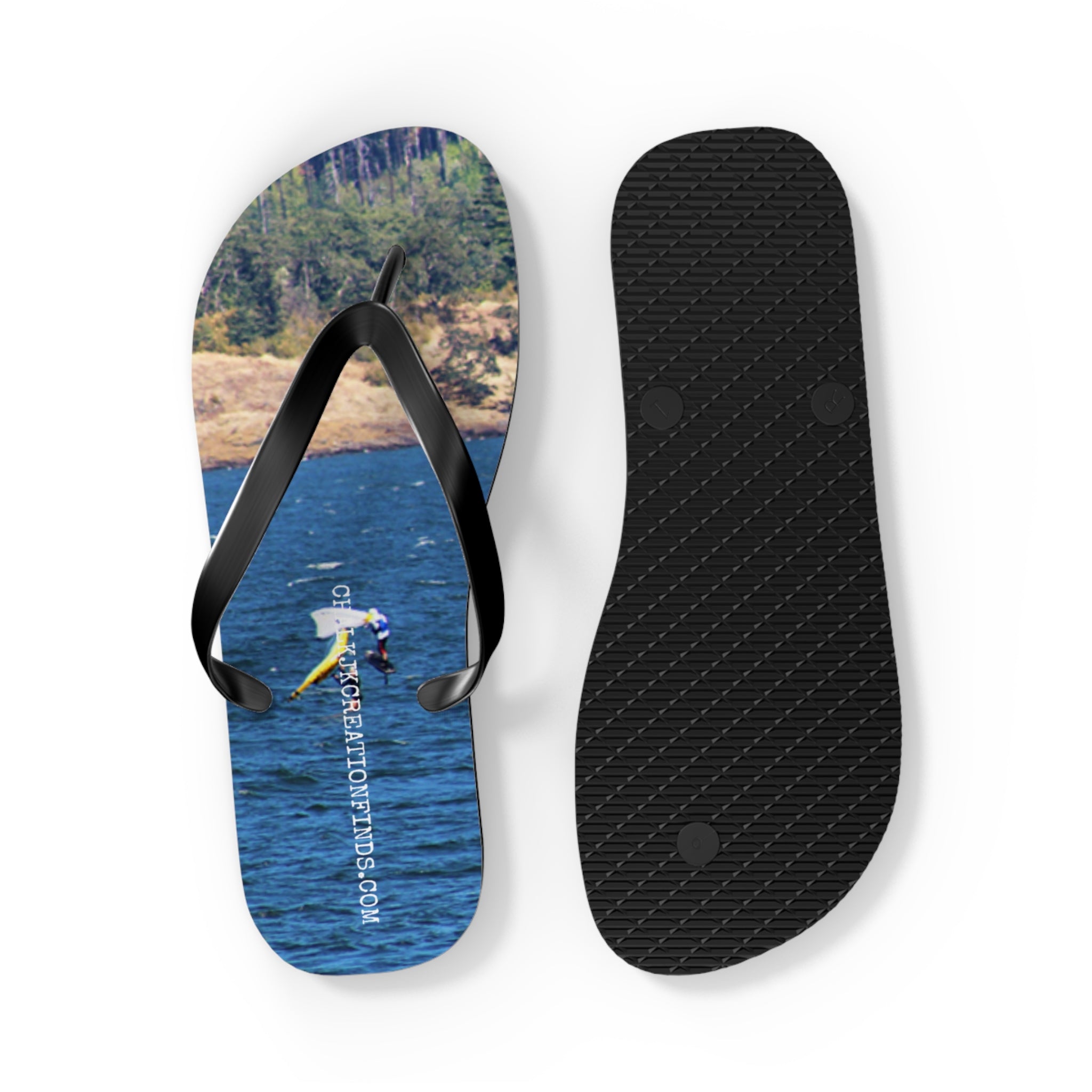 Outdoor Paddleboarding Adventure Printed Flip Flops product type