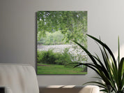 Serene Lakeside View with Greenery Canvas Art product