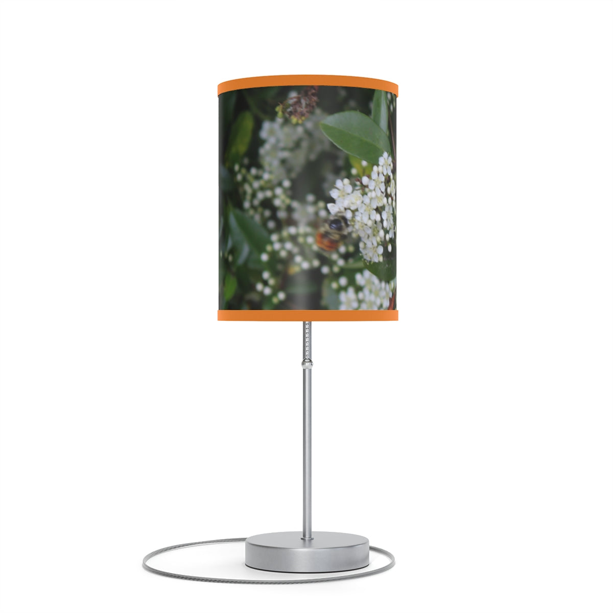 Floral Design Lamp with Fresh Blooming Flowers