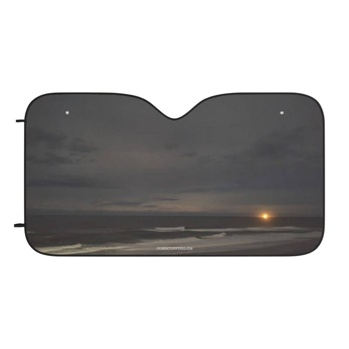 Beautiful Coastal Sunset Scene Car Sunshade