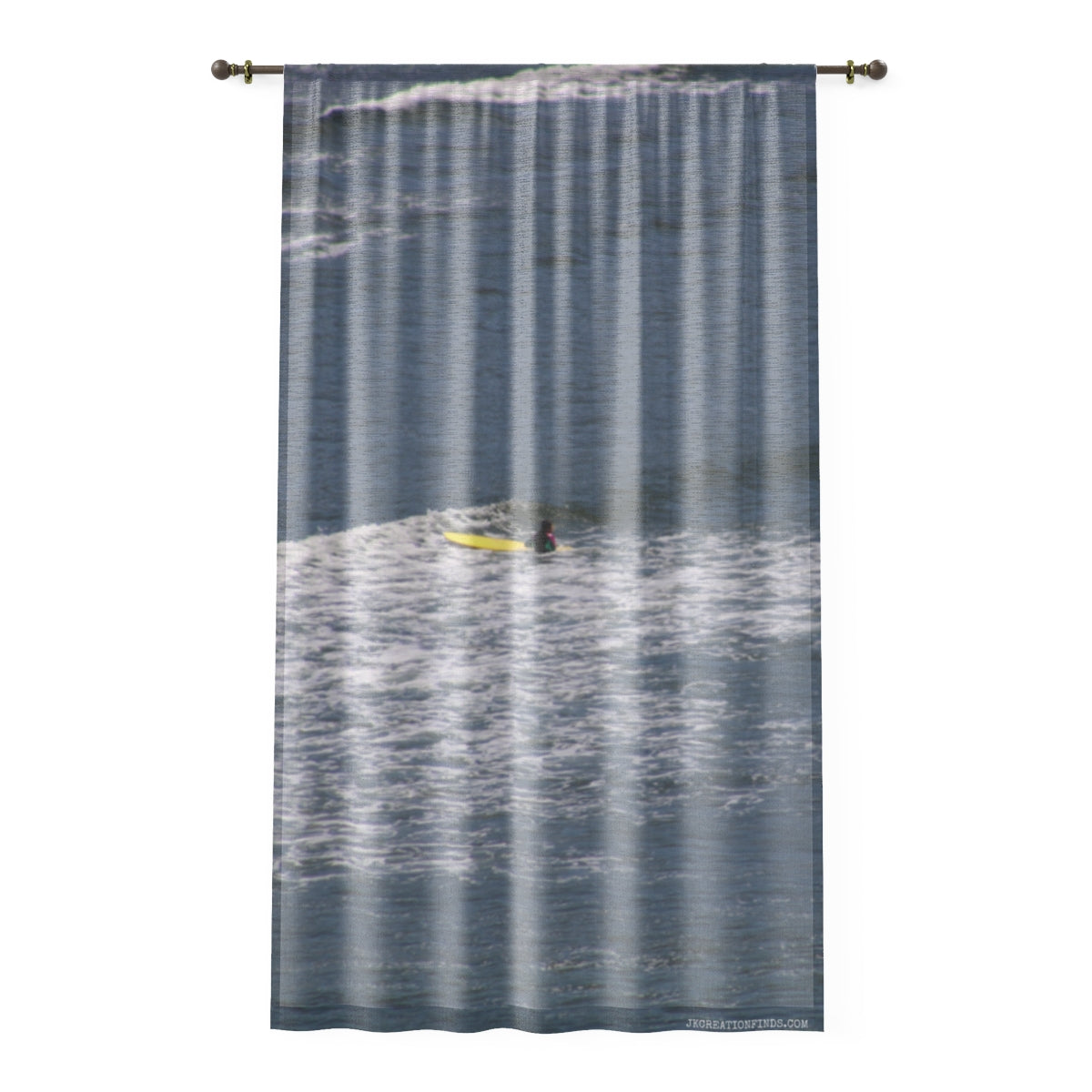 Surfer Window Curtain, Ocean Waves Decor, Coastal Living, Beach House Decor, Surfing Art, Summer Vibe, Relaxing Scene, Water Sports Theme