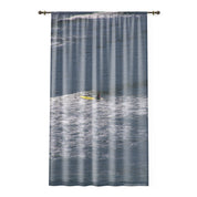 Surfer Window Curtain, Ocean Waves Decor, Coastal Living, Beach House Decor, Surfing Art, Summer Vibe, Relaxing Scene, Water Sports Theme