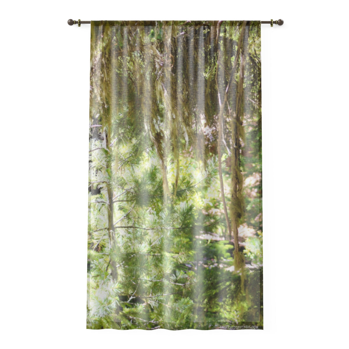 Forest Window Curtains, Mossy Tree Drapes, Nature Inspired Decor, Greenery Room Accent, Botanical Print, Forest View Curtains