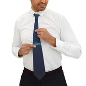 Stylish Navy Blue and Black Necktie for Business Product