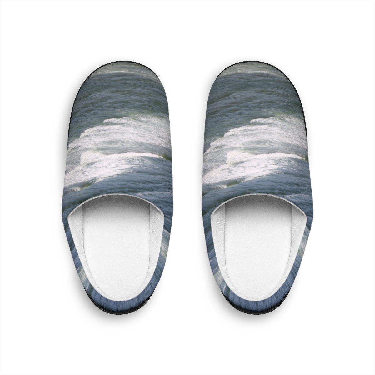 Ocean Wave Print Comfortable Indoor Slippers