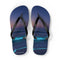 Flip-flops with ocean waves and starry night sky design.