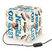 Let's Go Fishing Angler Theme Cube Table Lamp product type