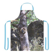 Raccoon Peeking from Tree Unique Nature Print Apron