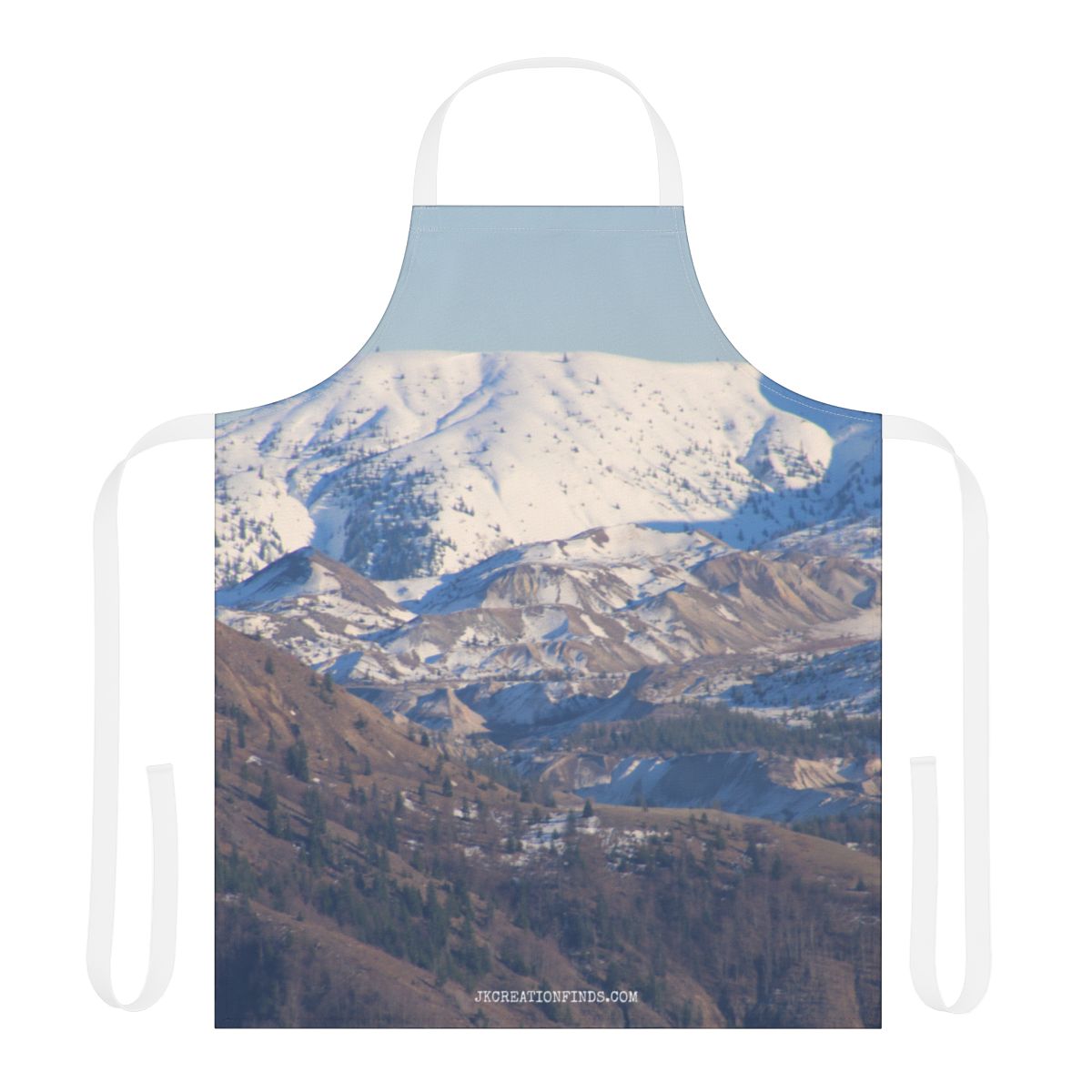 Snow-Capped Mountain View with Blue Sky Apron