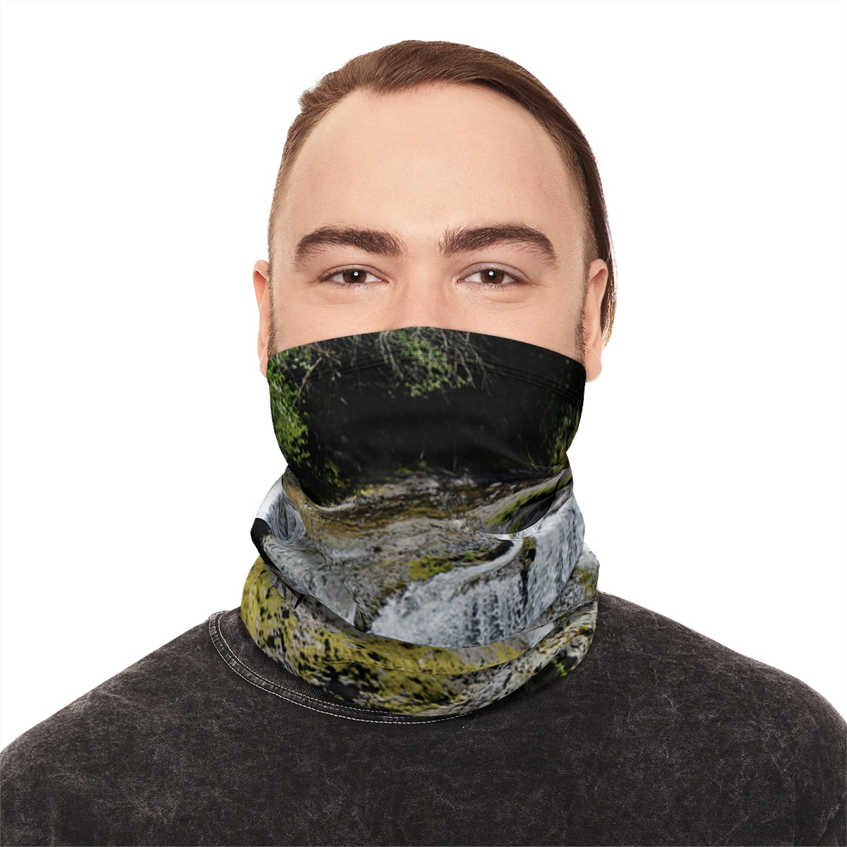 Scenic Forest Stream Print Neck Gaiter accessory