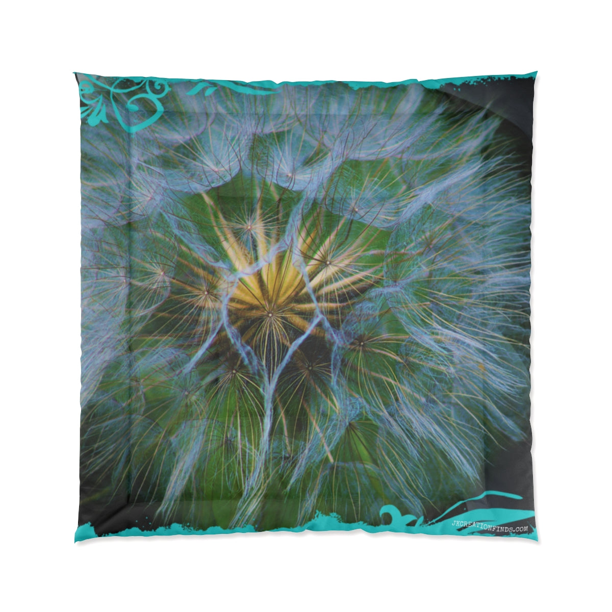 Vibrant Abstract Dandelion Design Throw Pillow Cover