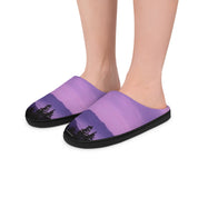 Purple Mountain Landscape Cozy Women's Slippers