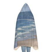 Serene Coastal View Hooded Blanket