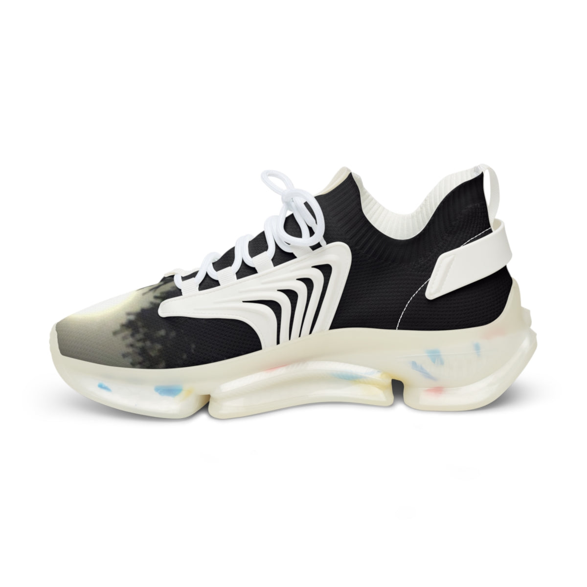 Black White Modern Athletic Sneaker Unique Sole product type