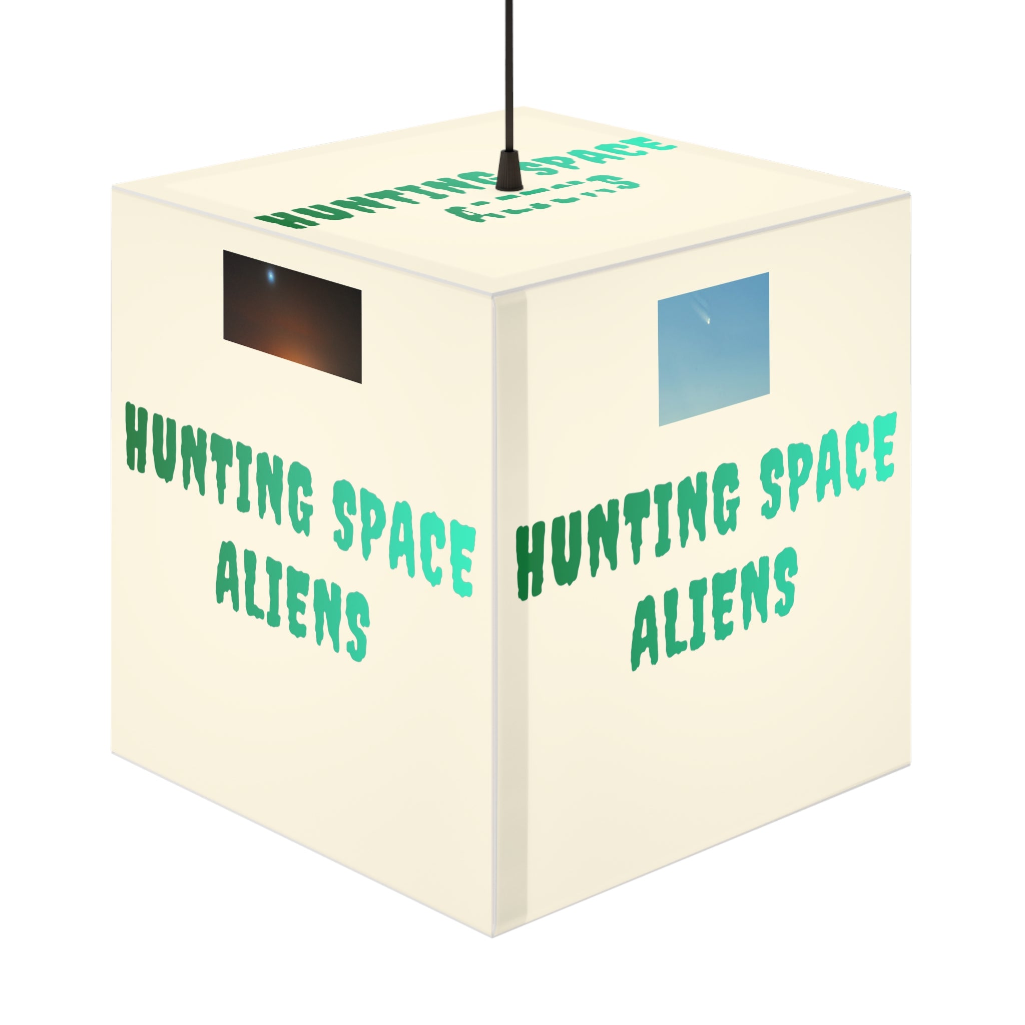 Hunting Space Aliens Print Hanging Lamp product type