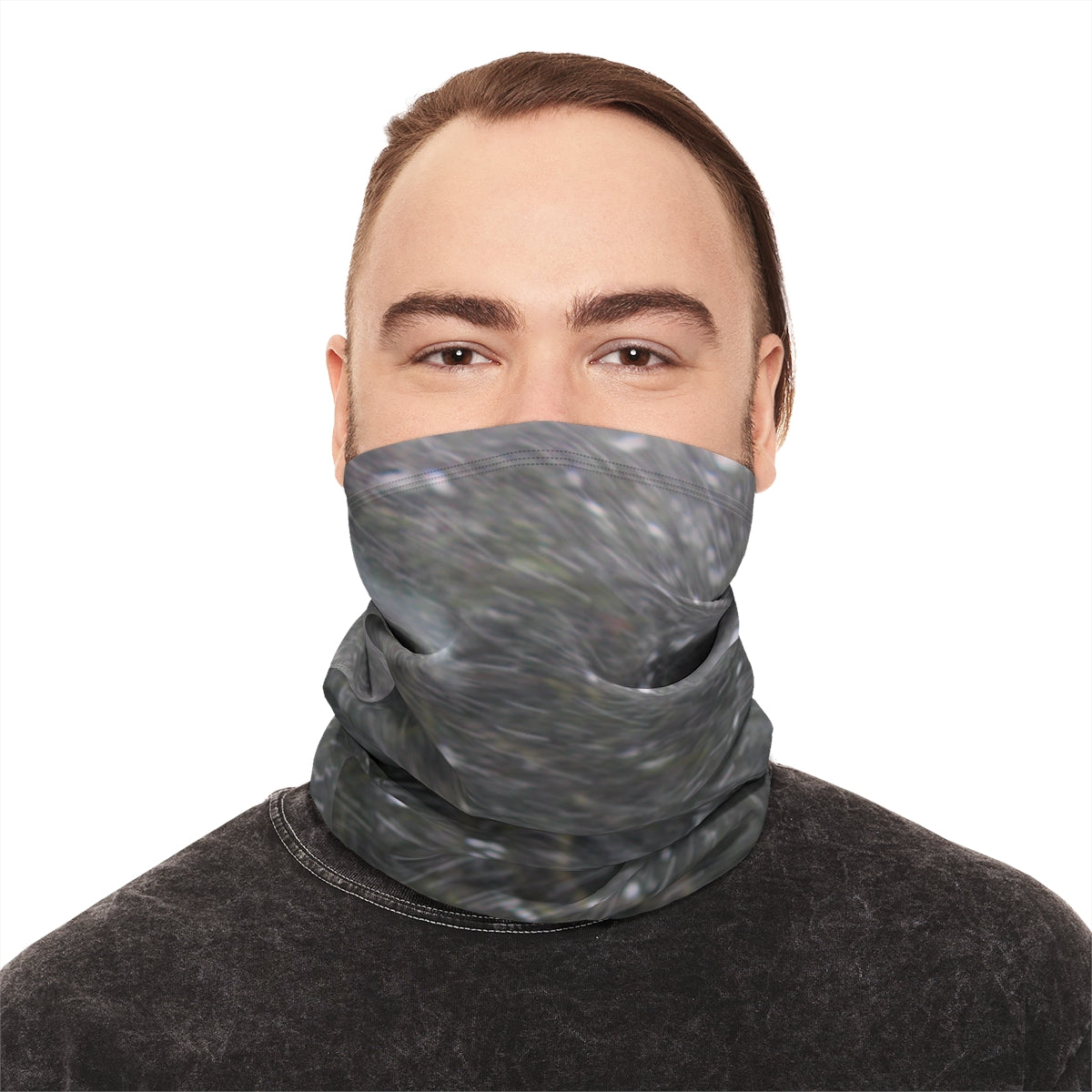 Grey Abstract Design Face Covering for Stylish Protection
