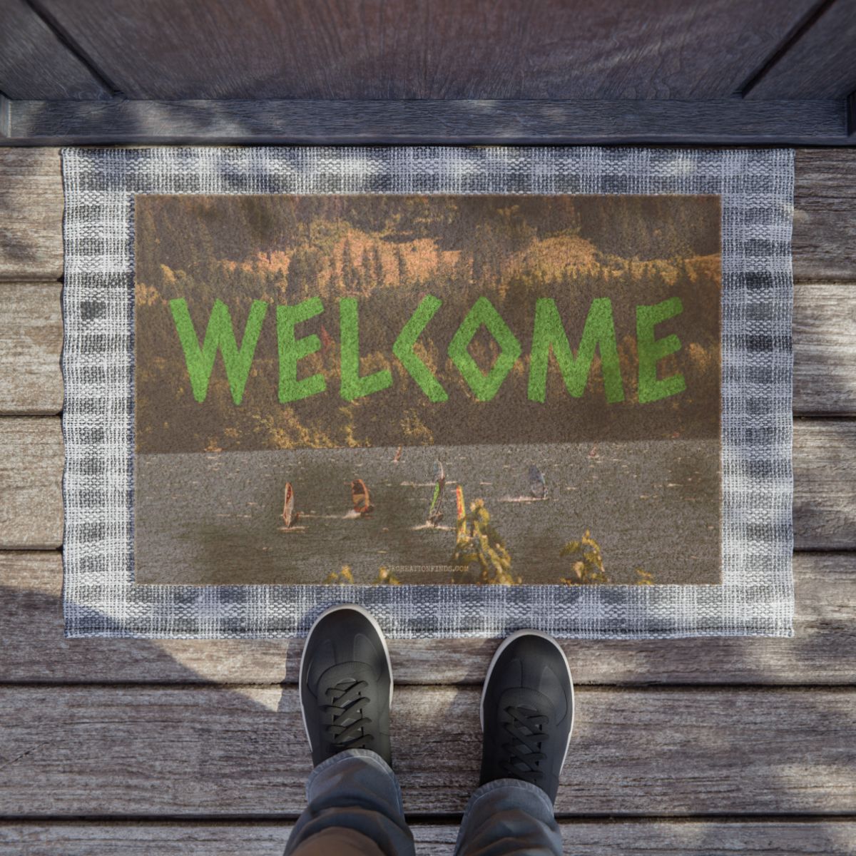 Decorative Welcome Doormat with Nature Scene Design