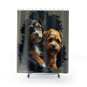 Adorable Dogs Print Decorative Shower Curtain
