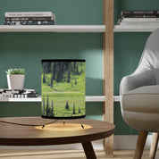 Table Lamp with Green Forest Landscape Design