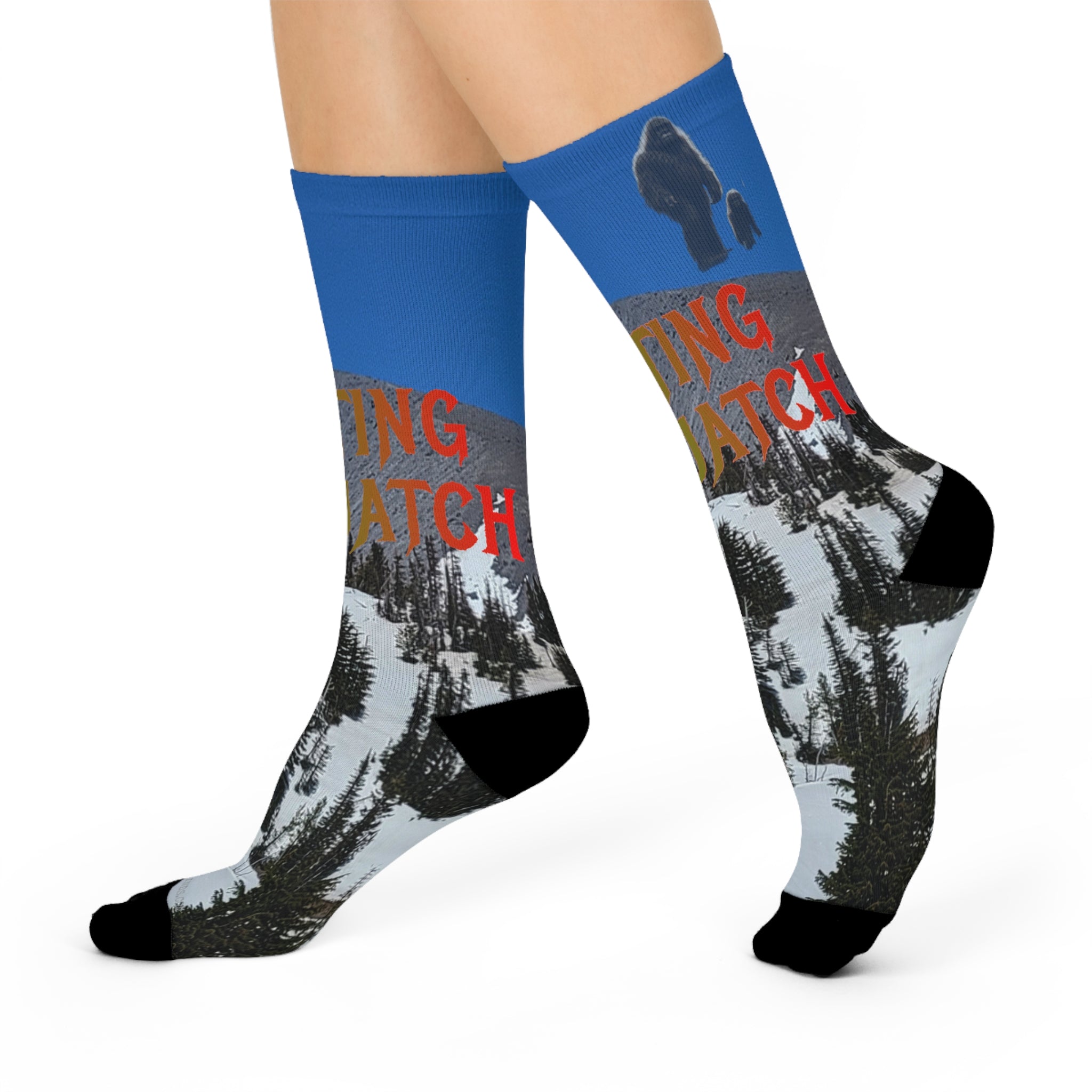 Bigfoot Yeti Hiking Design Crew Socks product