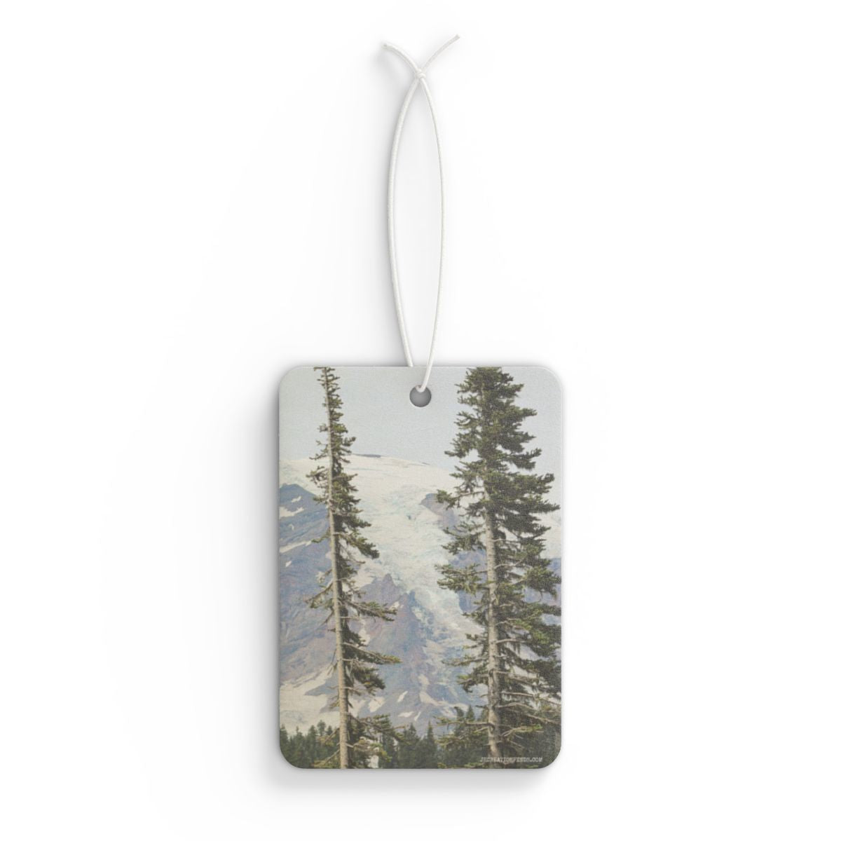 Mountain Landscape with Pine Trees Car Air Freshener