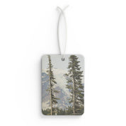 Mountain Landscape with Pine Trees Car Air Freshener