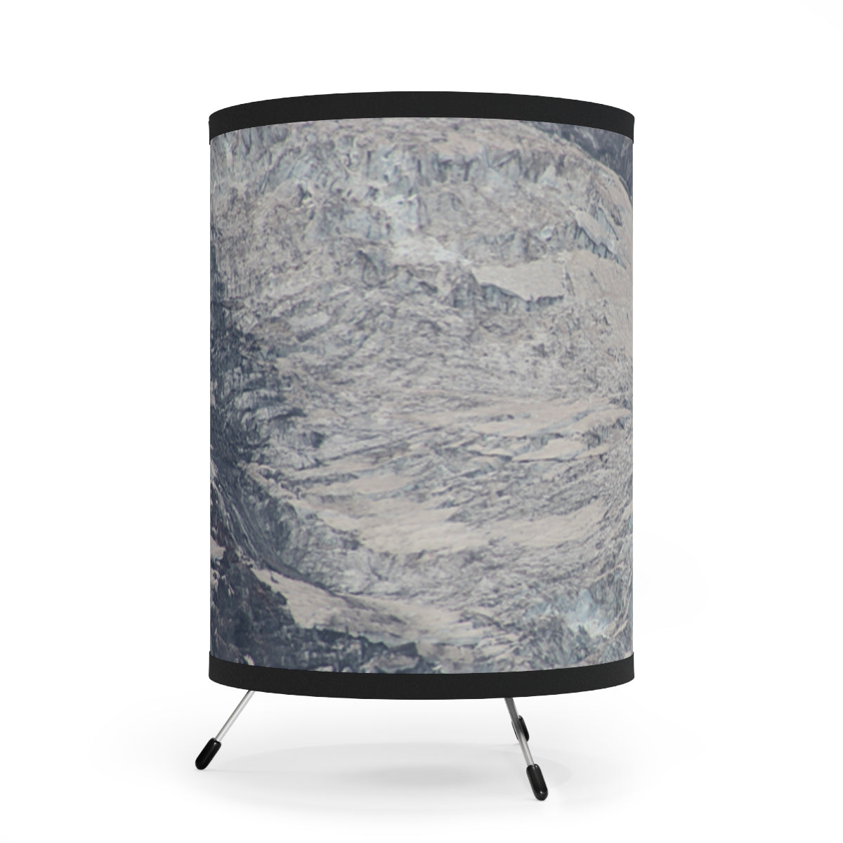 Unique Cylindrical Lamp with Artistic Mountain Design