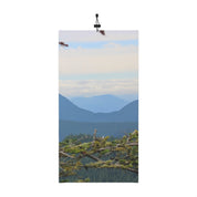 Serene Mountain View Overlooking Forest Towel