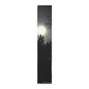 Scarf with a backlit moon and tree silhouette, featuring "JKCREATORFINDS.COM".
