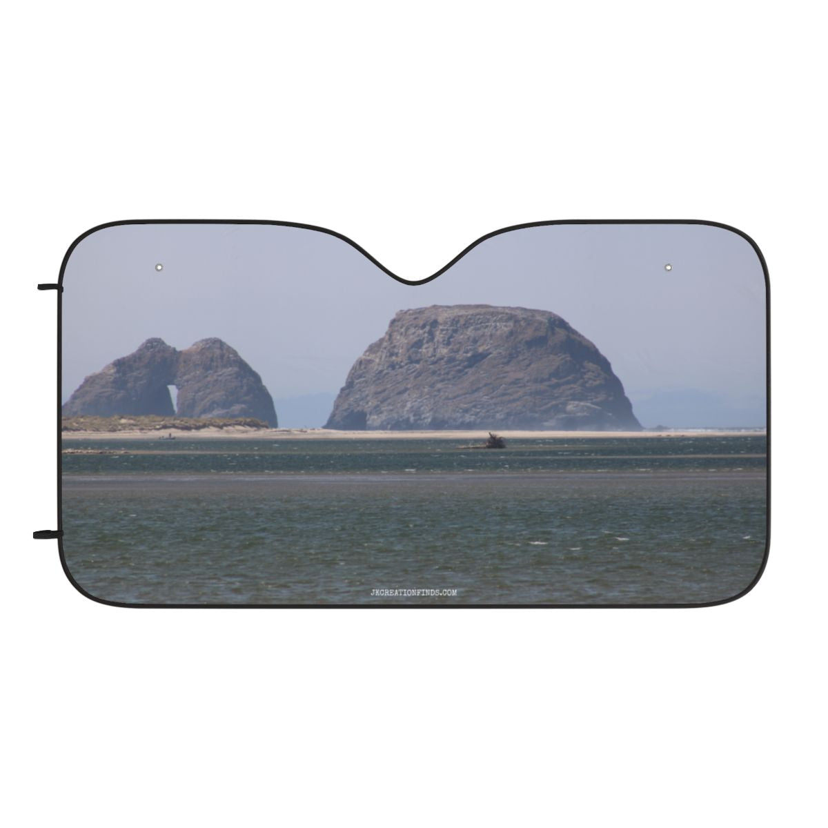Scenic Coastal Rock Formations Car Sunshade