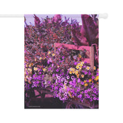 Beautiful Floral Display with Purple and Yellow Flowers curtain