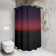 Stunning Red and Black Gradient Design Shower Curtain