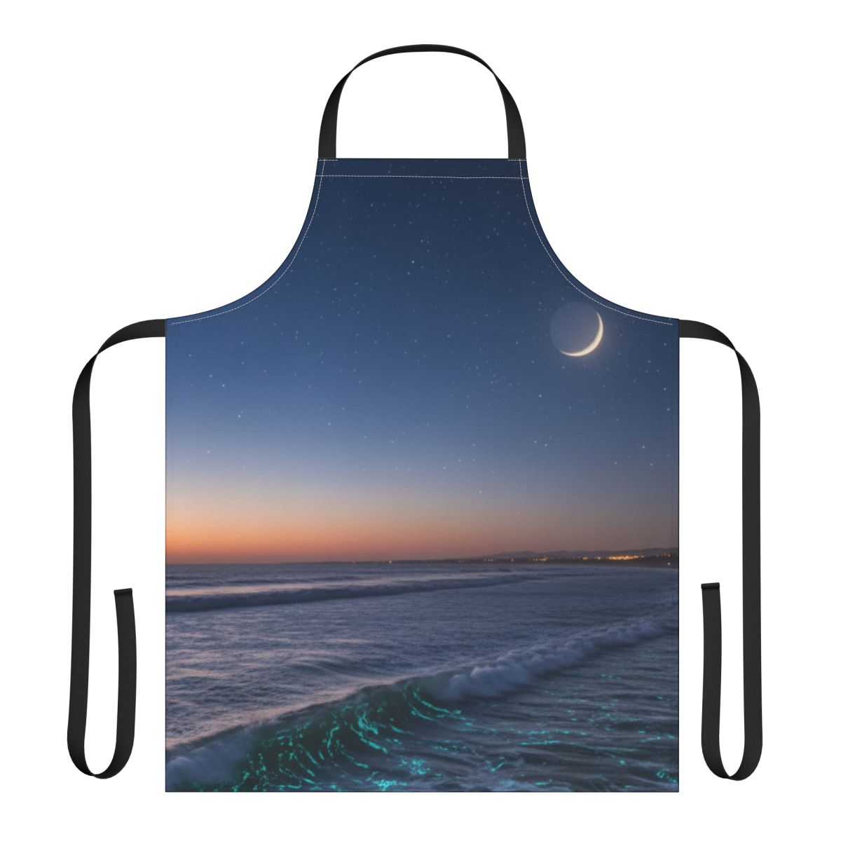 Ocean Sunset with Crescent Moon Apron