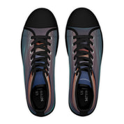 Pair of high-top sneakers with a celestial print, US M/7 F/9 tags visible.