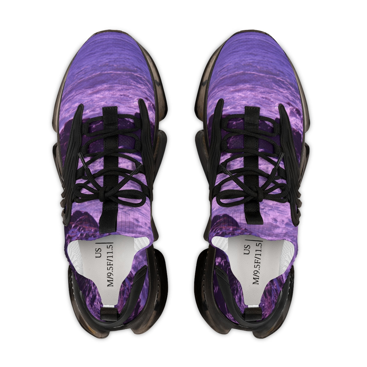 Stylish Purple and Black Lightweight Walking Footwear