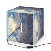 Illuminated snow mountains cube display product type