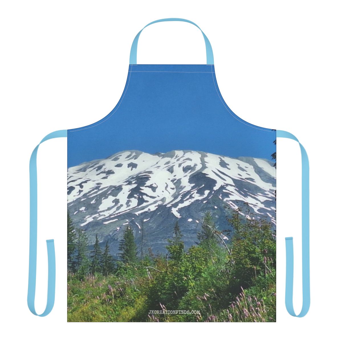 Scenic Snowcapped Mountain Print Apron for Kitchen Users