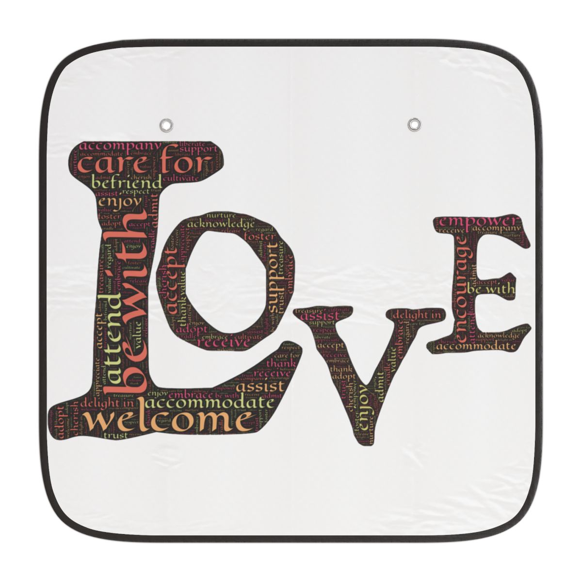 Inspirational Love Welcome Empower Text Design Blanket