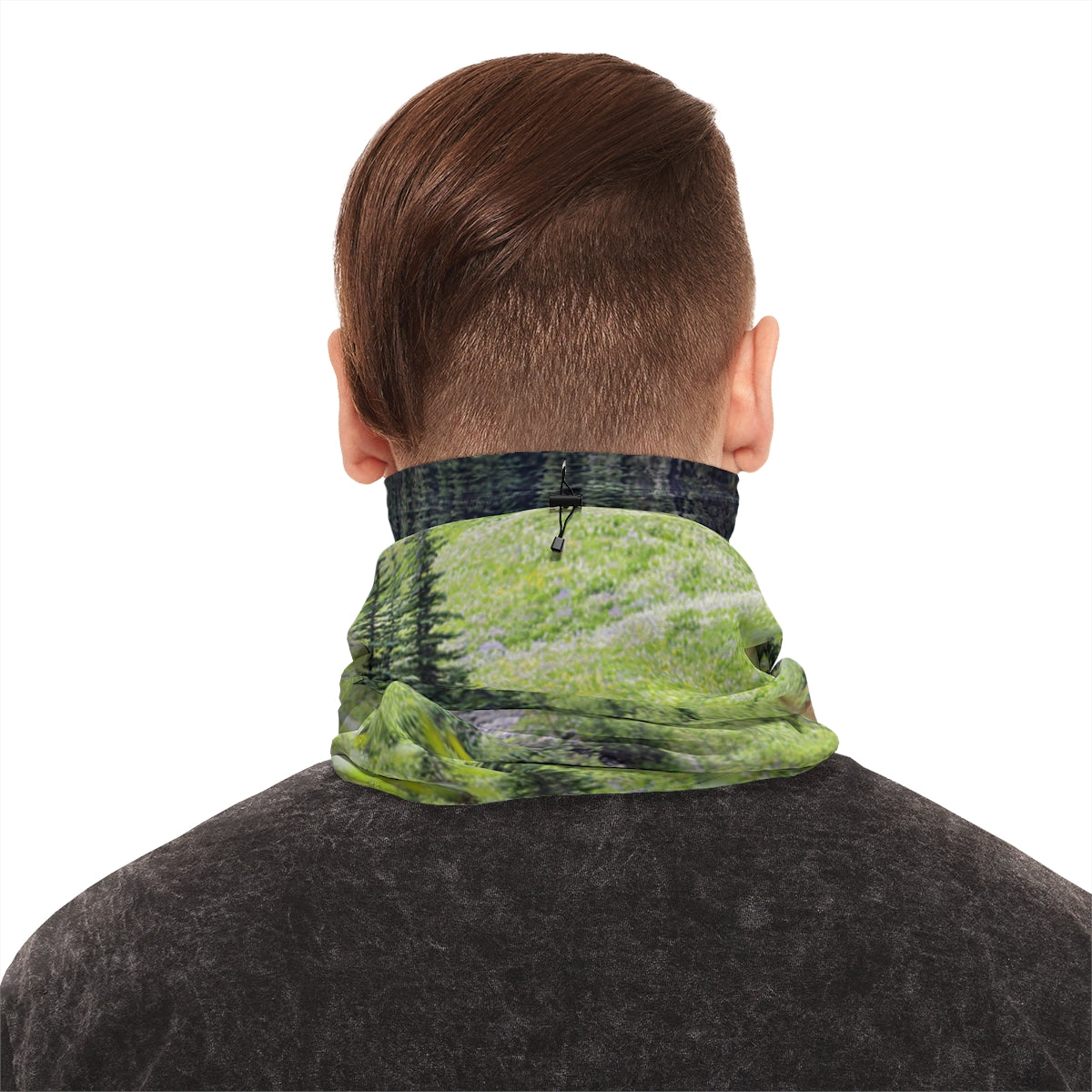 Scenic Forest Print Neck Gaiter for Outdoor Activities