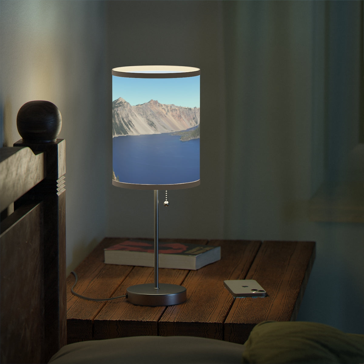 Scenic Crater Lake Nightstand Bedroom Lamp Product